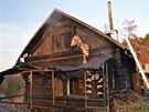 Na J�lovsku n�kdo �mysln� zap�lil chatu (19.12.2016).