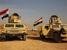 Konvoj 9. divize irácké armády v oblasti nedaleko Mosulu (14. listopadu 2016)