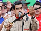 Venezuelský prezident Nicolás Maduro vystoupil v Caracasu před svými stoupenci,...