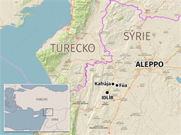 MAPA: msta Aleppo a Idlb