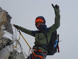 V HIMALJCH. Laura Dahlmeierov bhem vstupu na estitiscovou horu Ama Dablam