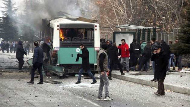 Vbuch v tureckm mst Kayseri (17. prosince 2016)