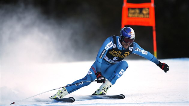 Aksel Lund Svindal ve sjezdu ve Val Garden.