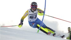 Frida Hansdotterová ve slalomu v Sestriere.