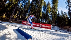 Ondej Moravec v závodu biatlonových tafet mu ve slovinské Pokljuce.