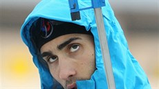 Martin Fourcade pi tréninku v Novém Mst na Morav.