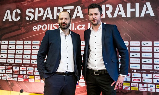 Trenéři Sparty Tomáš Požár a David Holoubek