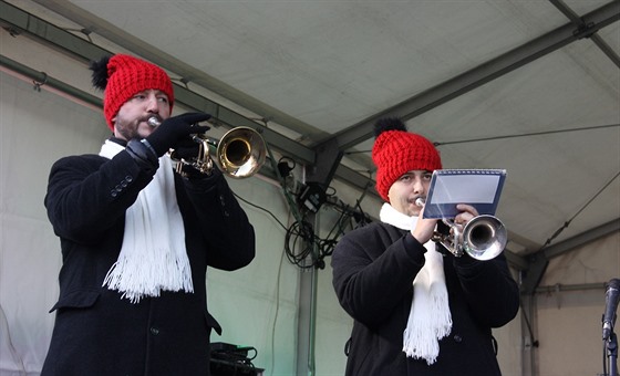 Trumpetista a éf Podipského esového kvintetu Pavel ourek (vlevo).