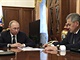 Rusk prezident Vladimir Putin a ministr obrany Sergej ojgu pi setkn v...