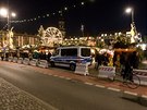 Vánoní trhy v saských Dráanech ode dneka steí více policist (20.12.2016).