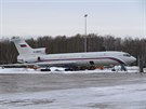 Havarovaný letoun na snímku z 15. ledna 2015 na vojenském letiti poblí Moskvy