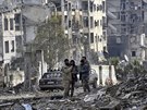 Válkou zniené východní Aleppo (23. prosince 2016)