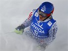 Veronika Velez Zuzulová v cíli slalomu v Semmeringu.