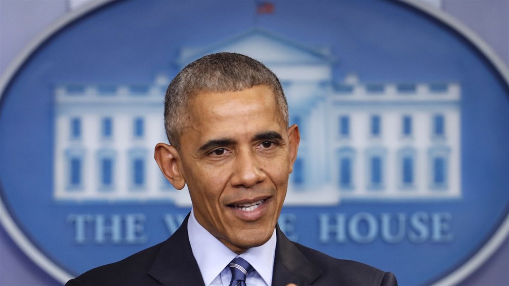 Americký prezident Barack Obama na tiskové konferenci v Bílém dom� (16....