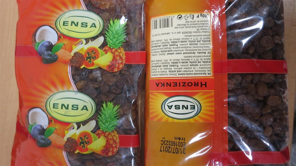 Státní zem�d�lská a potraviná�ská inspekce zakázala prodávat rozinky zna�ky...