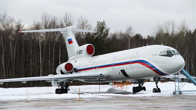 Havarovan letoun na snmku z 15. ledna 2015 na vojenskm letiti pobl Moskvy