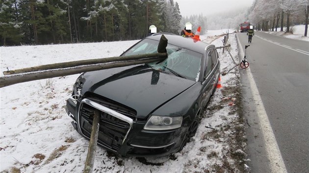 Nehoda se stala v pondl u Libnskho Sedla na Prachaticku.