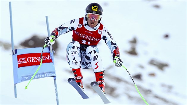 Marcel Hirscher pi super-G do kombinace v Santa Caterin