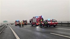 Na 270. kilometru D35 u Olomouce ve smru na Ostravu se stala hromadná nehoda...