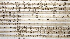 Originální notový zápis skladatele Jakuba Jana Ryby.