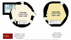 V p�ízemí je �estiúhelníková kuchyn� s obývací �ástí a malá koupelna se...