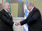 Kyriakos Amiridis (vpravo) s brazilským prezidentem Michelem Temerem.
