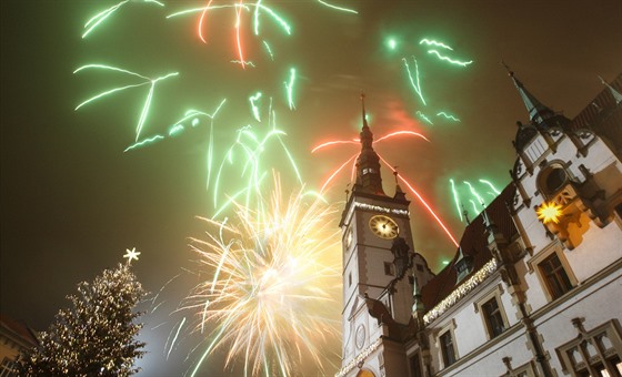 Olomoucký novoroní ohostroj (1. leden 2017)