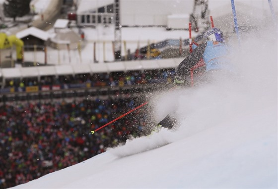 Alexis Pinturault v obím slalomu v Adelbodenu