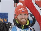 TI NEJLEPÍ. Po sprintu v Oberhofu se radují zleva Michal lesingr (druhé...
