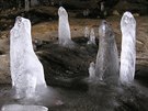 Ledová výzdoba v jeskyni Pekárna