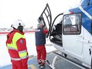Nový vrtulník jihlavské zdravotnické záchranné sluby pijel do Jihlavy...