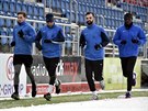 První trénink fotbalist Slovácka v zimní píprav.