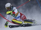Wendy Holdenerová ve slalomu v Mariboru.
