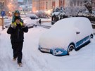 Jablonec nad Nisou zasypal sníh (4. ledna 2017).