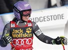 Francouzka Tessa Worleyová v cíli obího slalomu v Mariboru
