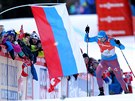 Sergej Usugov na trati sedmé etapy Tour de Ski