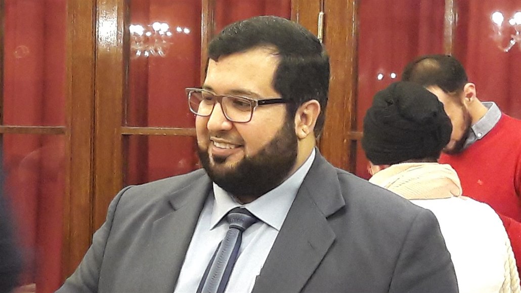 Muslim Bader Eknaifith na konferenci Spole�n� proti terorismu v Praze