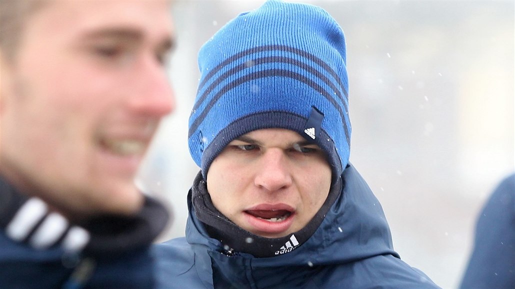 Martin Nový na tréninku Jihlavy
