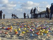 Na pobe nmeckho severomoskho ostrova Langeoog dostaly tisce plastovch...