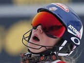 Mikaela Shiffrinov v cli slalomu v Mariboru.