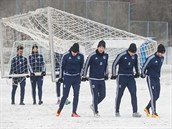Zlínští fotbalisté na prvním tréninku v roce 2017