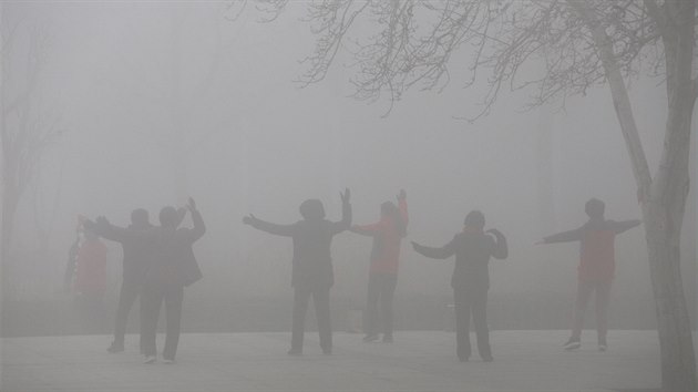 nu zahalil smog, nkte se vak nevzdvaj denn rutiny. (9.1. 2017)