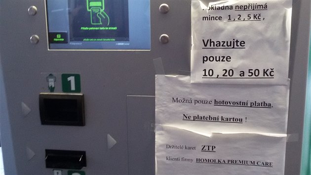 Parkovac automat na Homolce