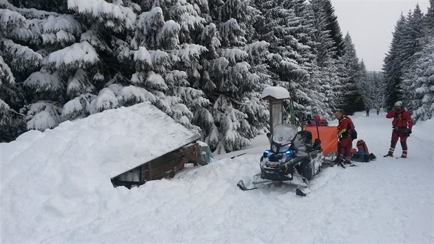 Horsk sluba steckho kraje a Zdravotnick zchrann sluba steckho kraje zasahovaly v Krunch horch u nehody, pi kter byl zrann bka.