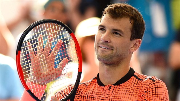 Grigor Dimitrov na turnaji v Brisbane.