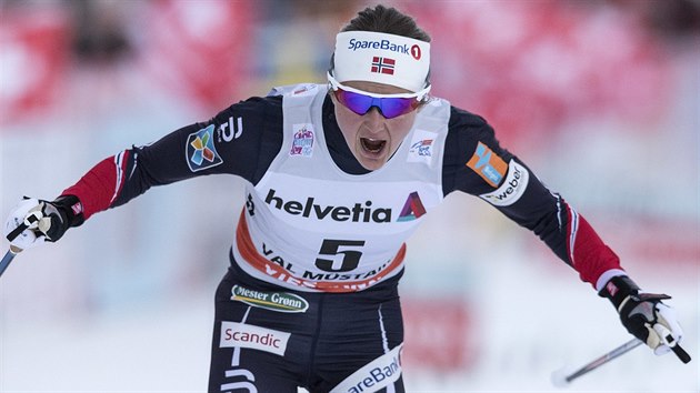 Norsk bkyn na lych  Ingvild Flugstad stbergov vyhrla druh dl Tour de Ski a probojovala se do ela prbnho poad.