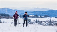 Dobré snhové podmínky vytáhly o víkendu na umavu (na snímku Churáov)...