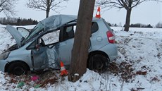 �idi� narazil na Krumlovsku do stromu. Nehodu nep�e�il.