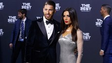 panlský obránce Sergio Ramos s partnerkou Pilar Rubio na galaveeru FIFA.