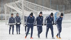 Zlínští fotbalisté na prvním tréninku v roce 2017